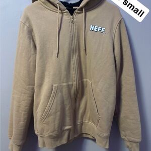 Neff Beige Hoodie with Front Pockets